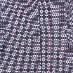 Pre Owned Christian Dior Blue Geometric Pattern Cotton Single Breasted Blazer M