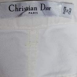 Pre Owned Dior White Denim Slim Fit Jeans M/Waist 32.5"