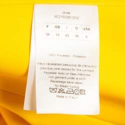 Dior Yellow Jersey Strapless Asymmetric Corset Top M