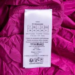 Pre Owned Dior Pink Crinkle Taffeta High-Low Oversized Blouse M