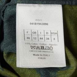 Dior Green Tie Die Print Cotton Short Sleeve Shirt M