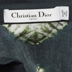 Dior Green Tie Die Print Cotton Short Sleeve Shirt M