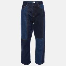 Christian Dior Blue Patchwork Denim Jeans M 