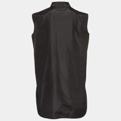 Pre Owned Christian Dior Black Silk Sleeveless Shirt S   