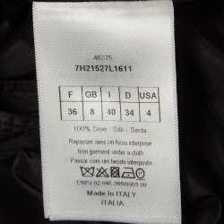 Pre Owned Christian Dior Black Silk Sleeveless Shirt S   