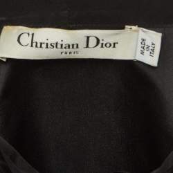 Pre Owned Christian Dior Black Silk Sleeveless Shirt S   