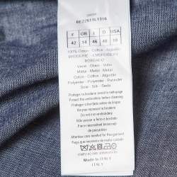 Pre Owned Christian Dior Blue Cotton Applique Shirt L   