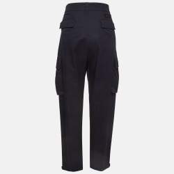 Pre Owned Christian Dior Navy Blue Cotton Cargo Pants XXL