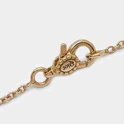 Pre Owned Dior  Dioramour 'Oui' Diamond 18k Rose Gold Pendant Necklace