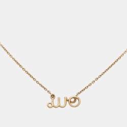 Pre Owned Dior  Dioramour 'Oui' Diamond 18k Rose Gold Pendant Necklace