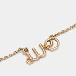 Pre Owned Dior  Dioramour 'Oui' Diamond 18k Rose Gold Pendant Necklace
