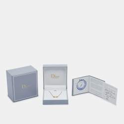 Pre Owned Dior  Dioramour 'Oui' Diamond 18k Rose Gold Pendant Necklace