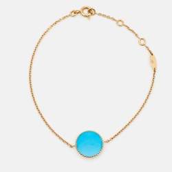 Dior  Rose des Vents Turquoise Diamond 18k Yellow Gold Station Bracelet