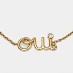 Dior 'Oui' Diamond 18k Yellow Gold Bracelet