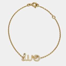 Dior 'Oui' Diamond 18k Yellow Gold Bracelet