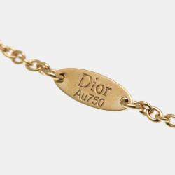 Pre Owned Dior Rose des Vents 18K Rose Gold and Diamond Pendant Necklace
