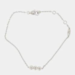 Pre Owned Dior Mimirose 18K White Gold Bracelet With Diamonds