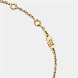 Pre Owned Dior Rose Des Vents Lapis Lazuli Diamond 18k Yellow Gold Bracelet