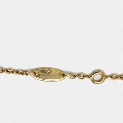 Pre Owned Dior Rose Des Vents Lapis Lazuli Diamond 18k Yellow Gold Bracelet