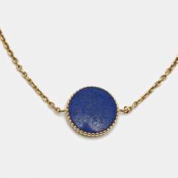 Pre Owned Dior Rose Des Vents Lapis Lazuli Diamond 18k Yellow Gold Bracelet