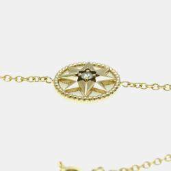 Pre Owned Christian Dior Rose des Vents 18K Yellow Gold Diamond Mother of Pearl Bracelet