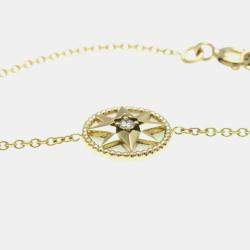 Pre Owned Christian Dior Rose des Vents 18K Yellow Gold Diamond Mother of Pearl Bracelet