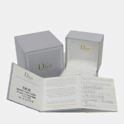 Pre Owned Christian Dior Rose des Vents 18K Pink Gold Onyx Band Ring EU 50