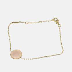 Pre Owned Christian Dior Rose Des Vents 18K Pink Gold Diamond Opal Charm Bracelet