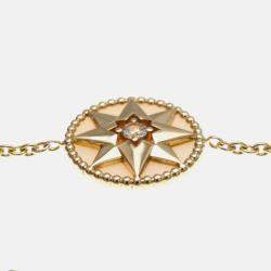 Pre Owned Christian Dior Rose Des Vents 18K Pink Gold Diamond Opal Charm Bracelet