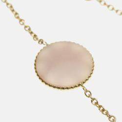 Pre Owned Christian Dior Rose Des Vents 18K Pink Gold Diamond Opal Charm Bracelet