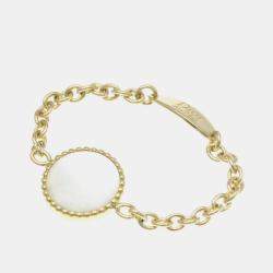 مملوكة مسبقًا خاتم كريستيان ديور روز دي فانت ذهب أصفر عيار 18 ألماس صدف خاتم ذهبي