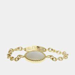 مملوكة مسبقًا خاتم كريستيان ديور روز دي فانت ذهب أصفر عيار 18 ألماس صدف خاتم ذهبي