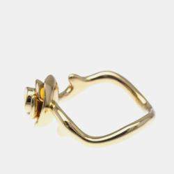 Pre Owned Christian Dior Rose Dior Couture Diamond Ring Pink Gold 18K Fashion Diamond Band Ring Pink Gold