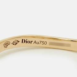 مملوكة مسبقًا Dior Oui Diamond 18k Yellow Gold Ring Size 55