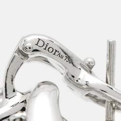 مملوكة مسبقًا أقراط ديور روز باغاتيل ماس ذهب أبيض عيار 18 قيراطًا