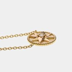 Pre Owned Christian Dior Rose Des Vents Necklace Pink Gold (18K) Opal Fashion Pendant Necklace (Pink Gold)