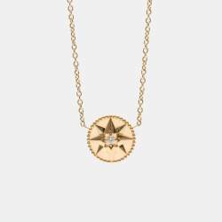 Pre Owned Christian Dior Rose Des Vents Necklace Pink Gold (18K) Opal Fashion Pendant Necklace (Pink Gold)