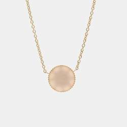 Pre Owned Christian Dior Rose Des Vents Necklace Pink Gold (18K) Opal Fashion Pendant Necklace (Pink Gold)