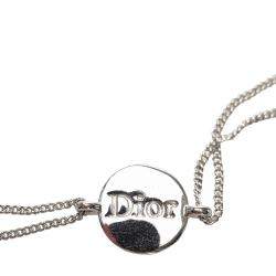 Dior Silver Logo Charm Bracelet