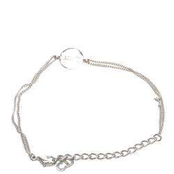 Dior Silver Logo Charm Bracelet