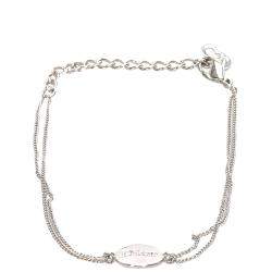 Dior Silver Logo Charm Bracelet