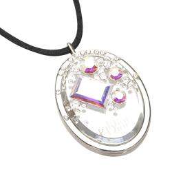 Dior Silver Cristal Boreal Lipgloss Pendant Necklace