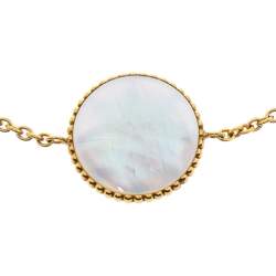 Dior Rose Des Vents Diamond Mother of Pearl 18K Yellow Gold Bracelet     