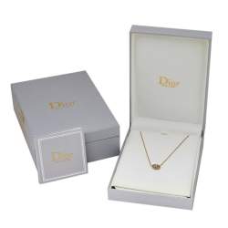 Dior Rose Des Vents Diamond Turquoise 18K Yellow Gold Pendant Necklace
