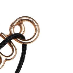 Dior Oui Diamond 18K Yellow Gold Black Cord Bracelet