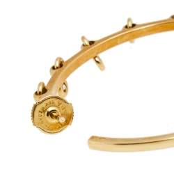 Dior Coquin Diamond 18k Yellow Gold Hoop Earrings