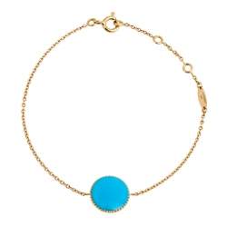 Dior Rose des Vents Diamond Turquoise 18K Yellow Gold Bracelet 