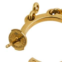 Dior Coquin Diamond 18k Yellow Gold Hoop Earrings
