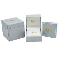 Dior Oui 1 Diamond 18k Rose Gold Ring Size 54