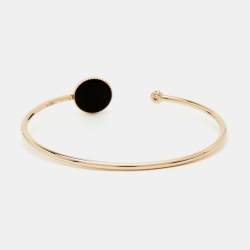 Dior Rose de Vents Onyx Diamond 18k Rose Gold Open Cuff Bracelet